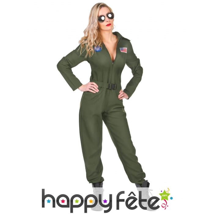 Combinaison de pilote d'avion pour femme