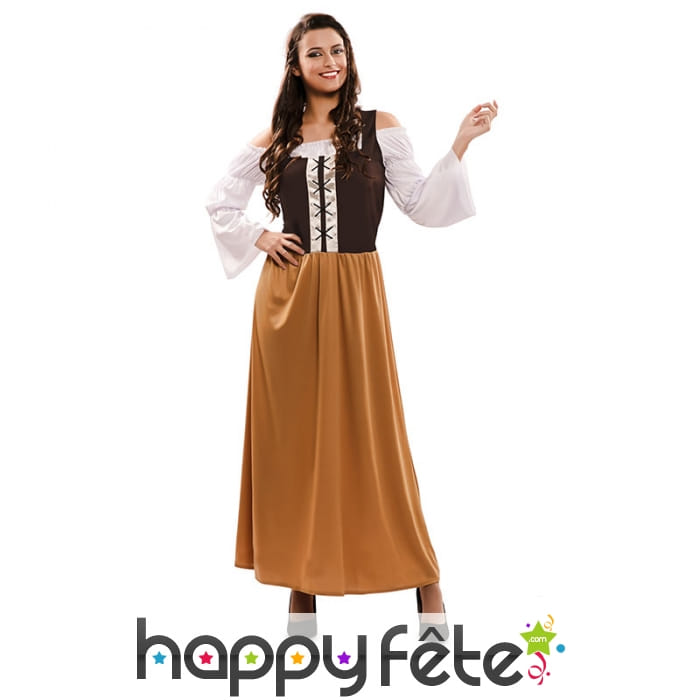 Costume de paysanne médiévale pour femme
