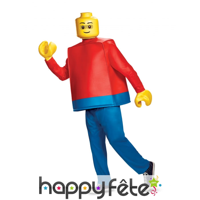Costume de personnage LEGO pour adulte, luxe