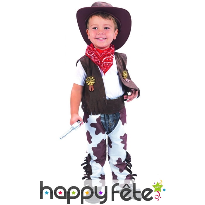 Costume de petit cowboy vachette avec chaps