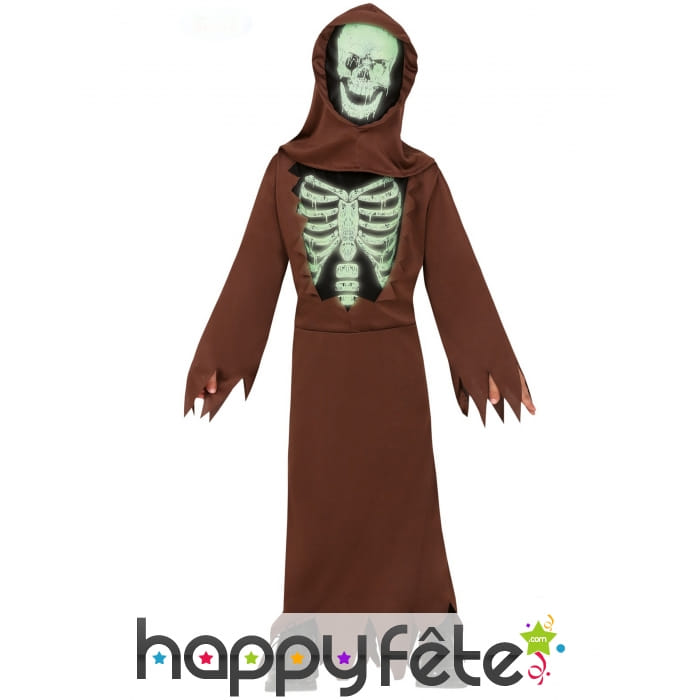 Costume de petit moine squelette