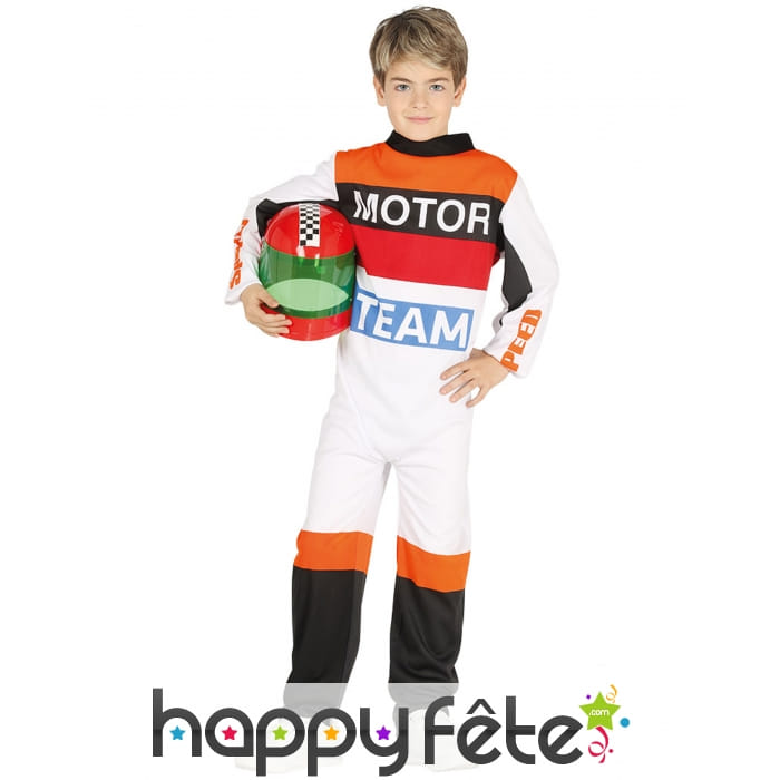 Costume de pilote pour enfant, Motor team