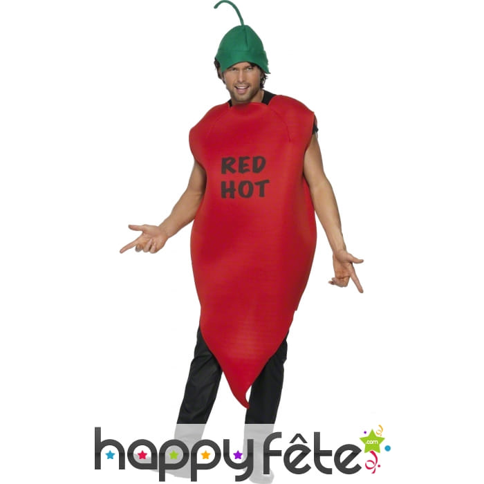 Costume de piment rouge