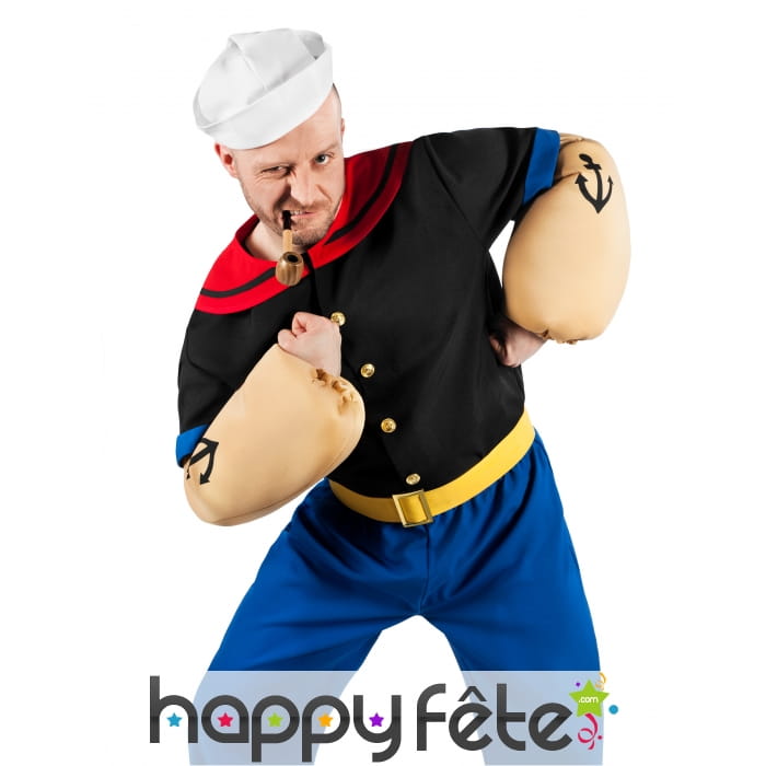 Costume de Popeye avec gros bras