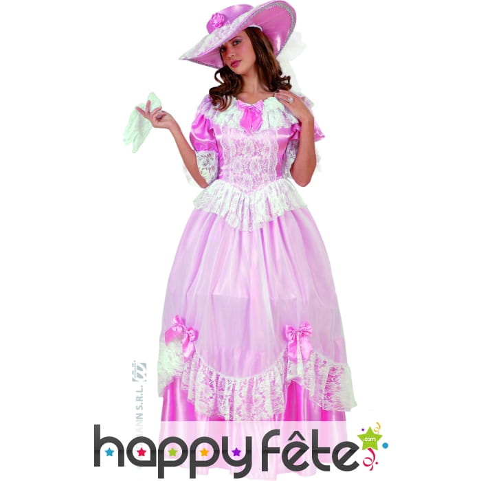 Costume de princesse à chapeau rose