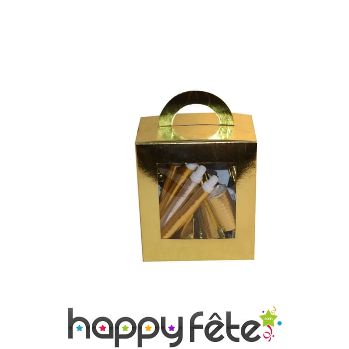 Cotillons dorés pour 10 personnes