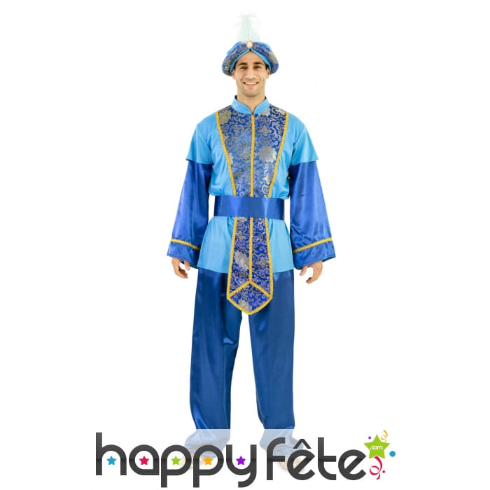 Costume de Roi Mage bleu pour adulte