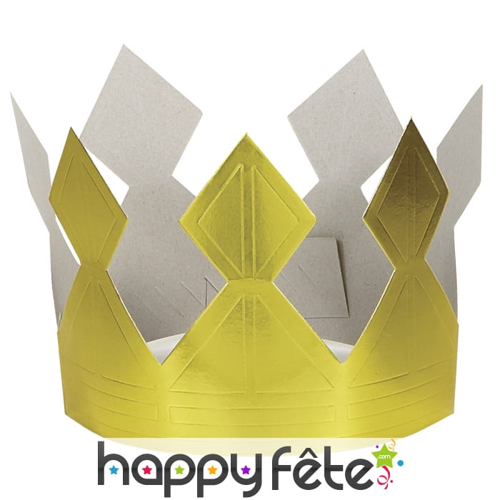Couronne de rois en carton doré