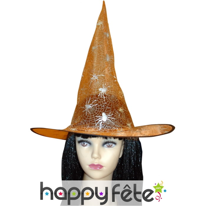 Chapeau de sorciere orange