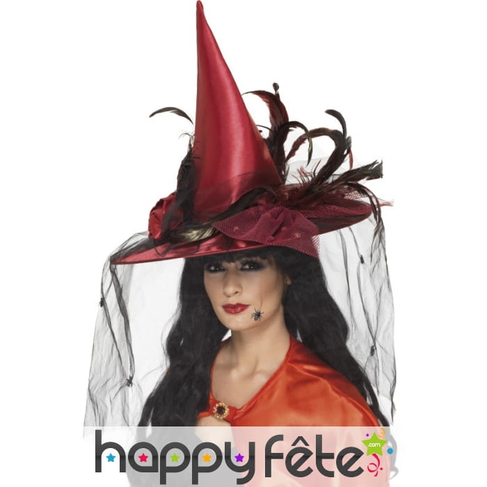 Chapeau de sorcière rouge