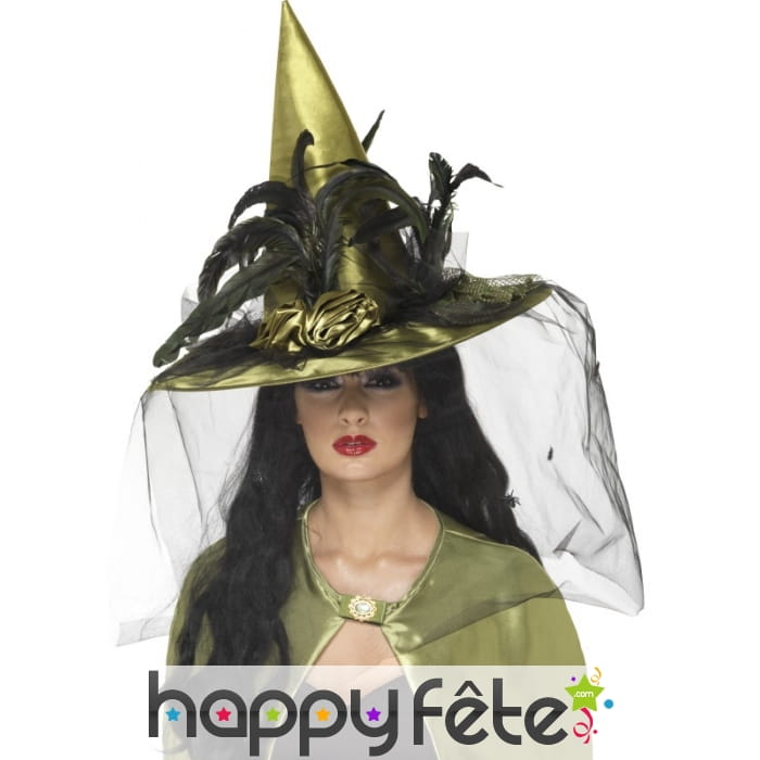 Chapeau de sorcière vert