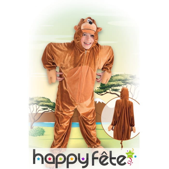 Combinaison de singe peluche