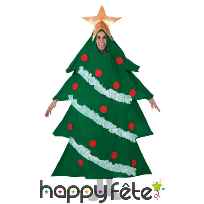 Costume de sapin décoré pour adulte