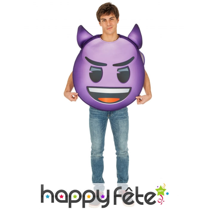 Costume de smiley diable pour adulte