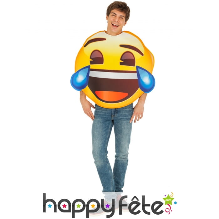 Costume de smiley pleure de rire pour adulte