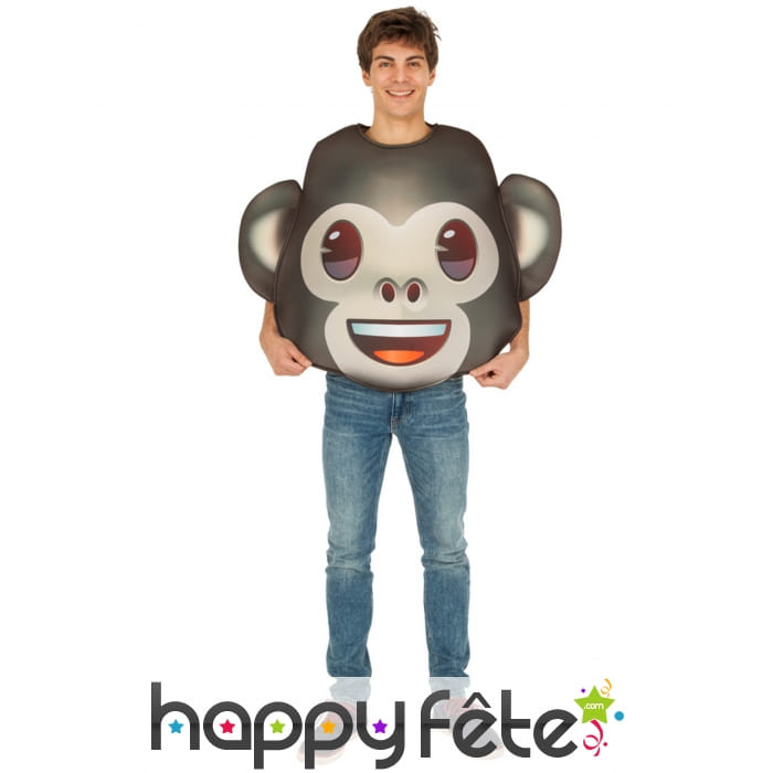 Costume de smiley singe pour adulte