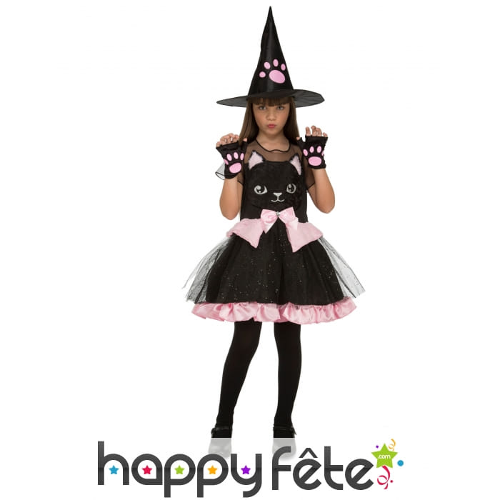 Costume de sorcière chat pour enfant