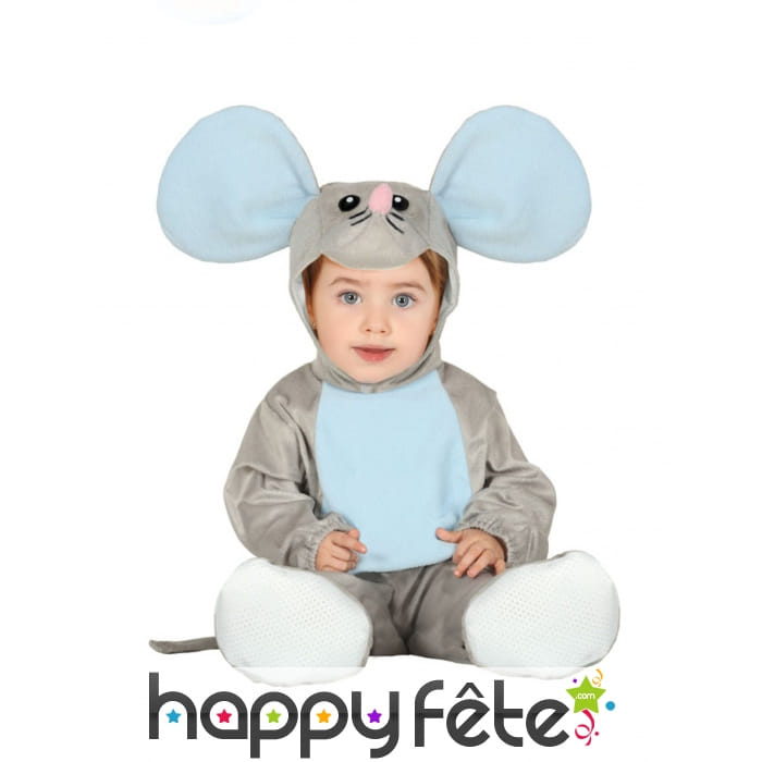 Costume de souris avec coiffe et chaussons, bébé