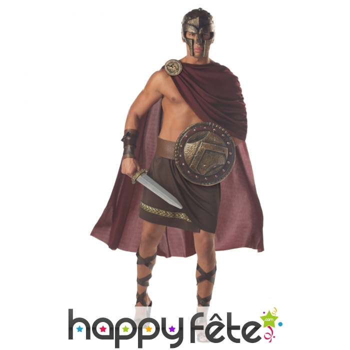 Costume de spartiate avec cape