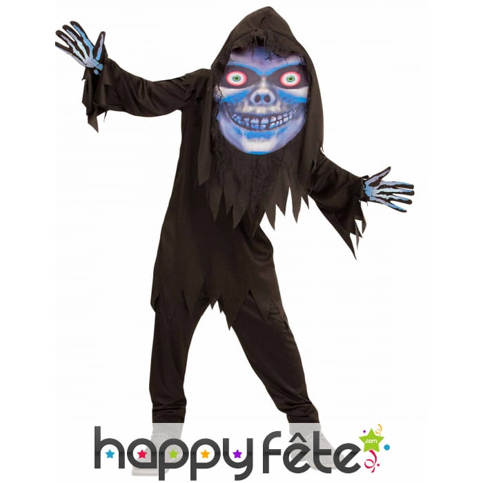 Costume de spectre grosse tête pour ado