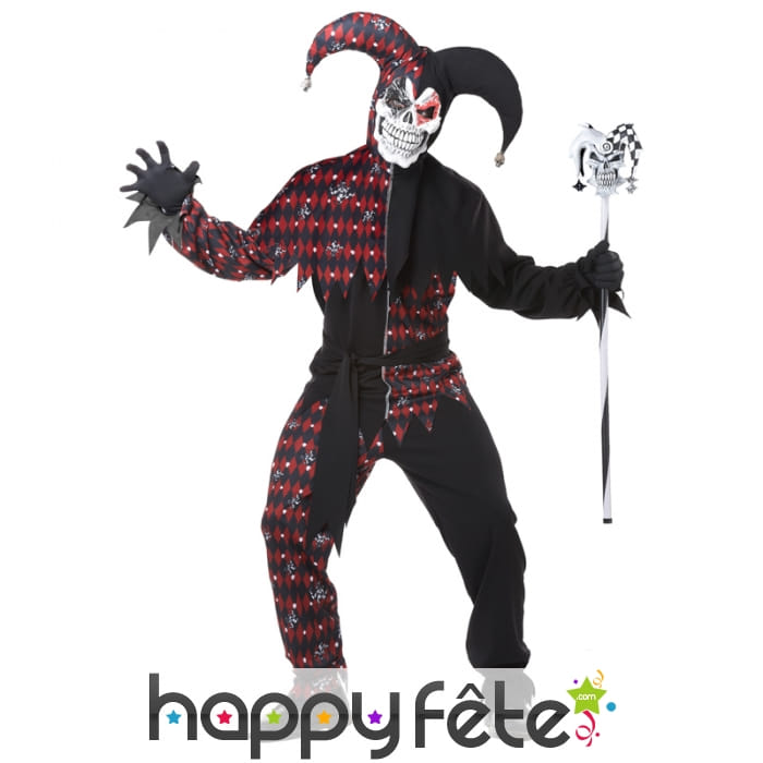 Costume de squelette fou du roi