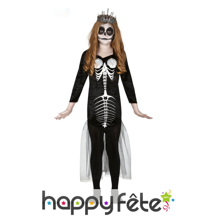 Costume de squelette sirène pour enfant