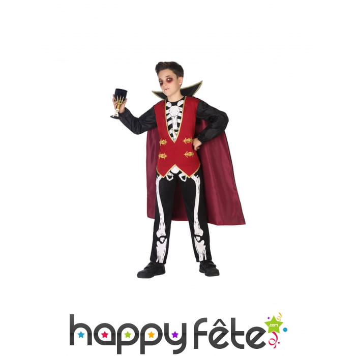 Costume de squelette vampire pour enfant