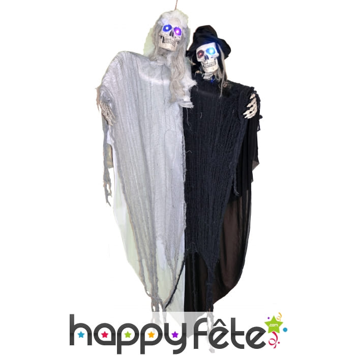 Couple de squelette lumineux à suspendre