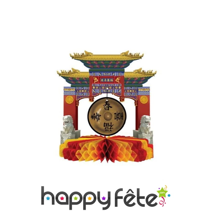 Centre de table en forme de bâtiment chinois