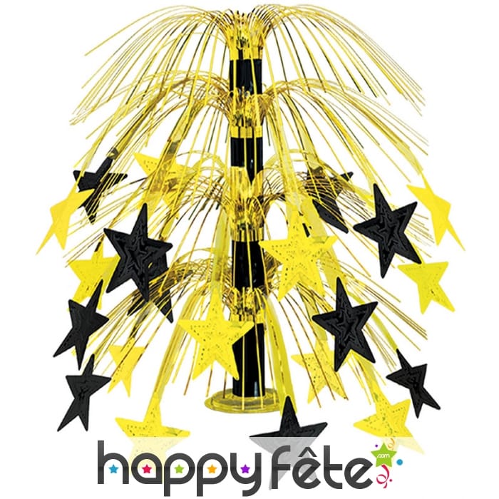 Centre de table étoiles dorées et noires