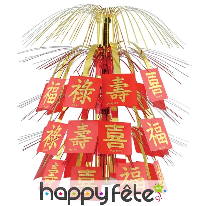 Centre de table voeux de bonheur nouvel an chinois