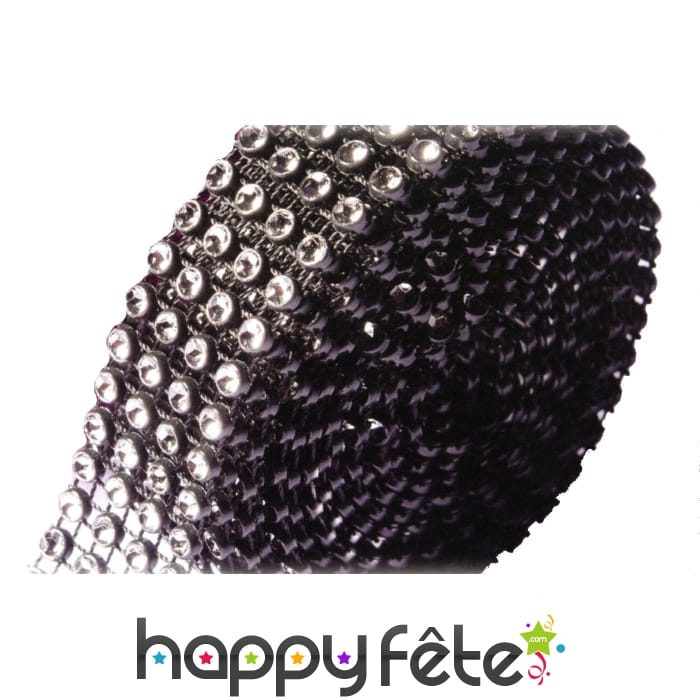 Chemin de table argent avec strass