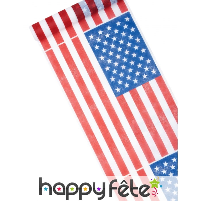 Chemin de table imprimé drapeau Américain