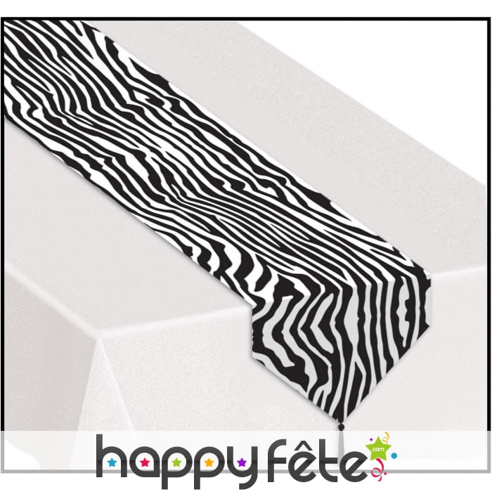 Chemin de table imprimé zebré