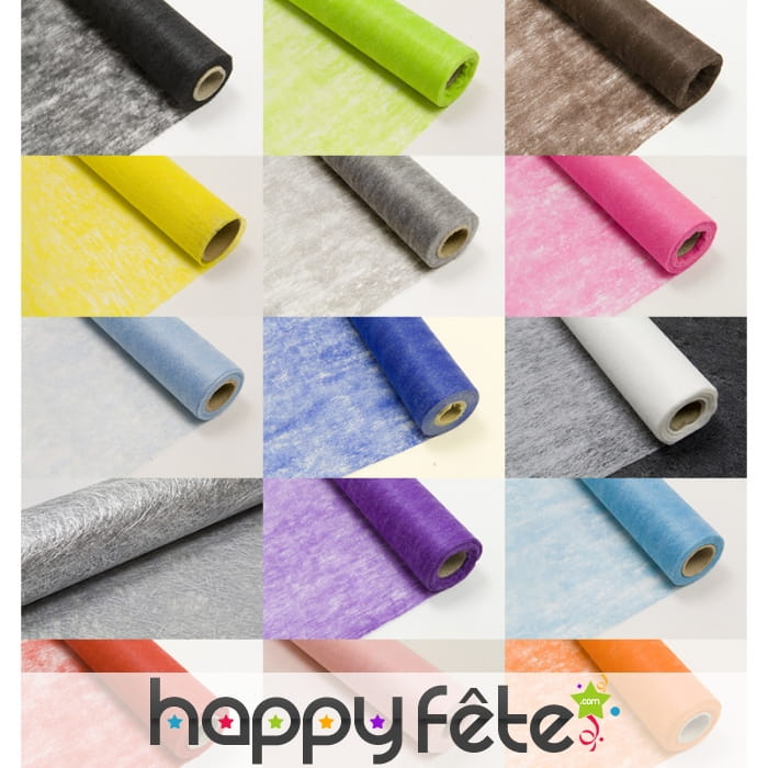 Chemin de table intissé uni, en rouleau