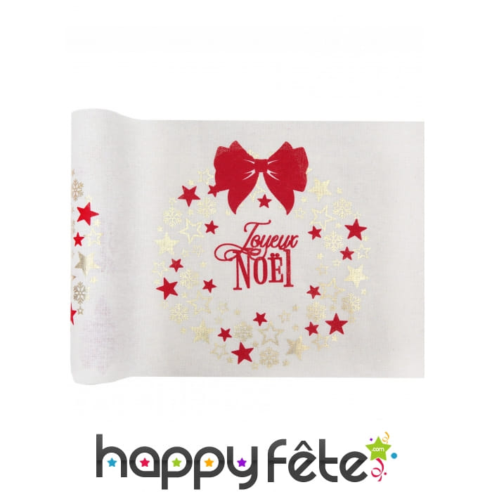 Chemin de table Joyeux Noël, 3m x 28cm