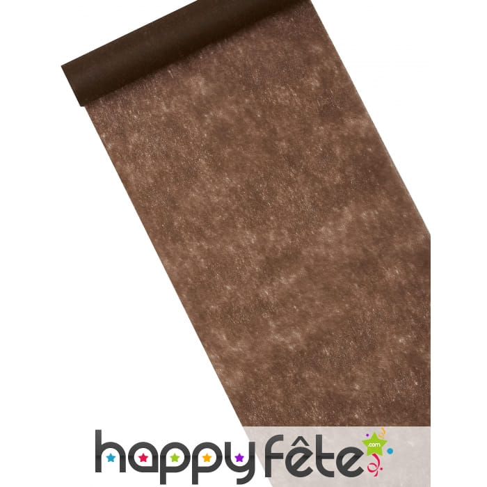 Chemin de table marron chocolat de 10m