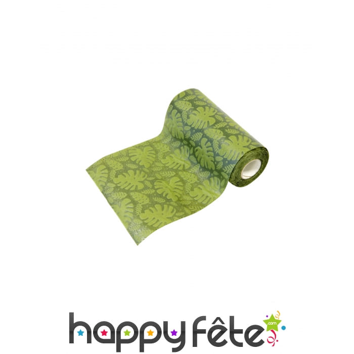 Chemin de table vert feuilles des tropiques de 5 m