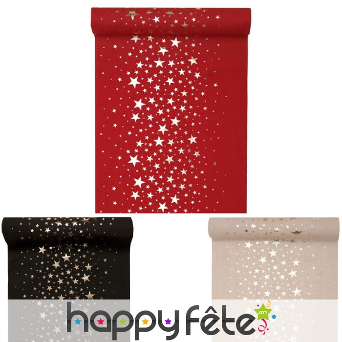 Chemin de toile étoilé de 23cm x 3m
