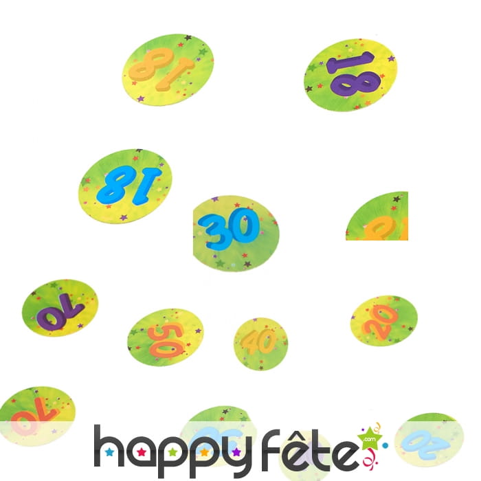 Confettis de table âge de 2,5cm