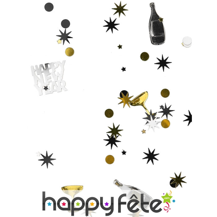 Confettis de table bouteilles et coupes, 34g