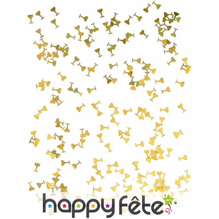 Confettis de table en forme de flutes