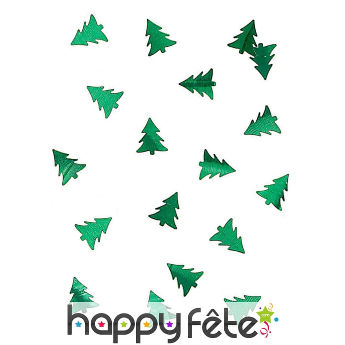 Confettis de table en forme de sapin vert
