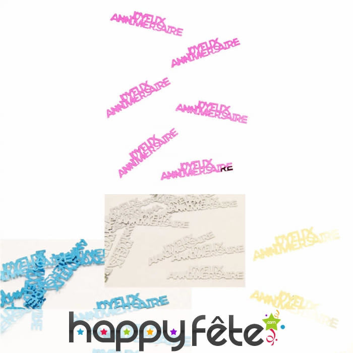 Confettis de table Joyeux anniversaire
