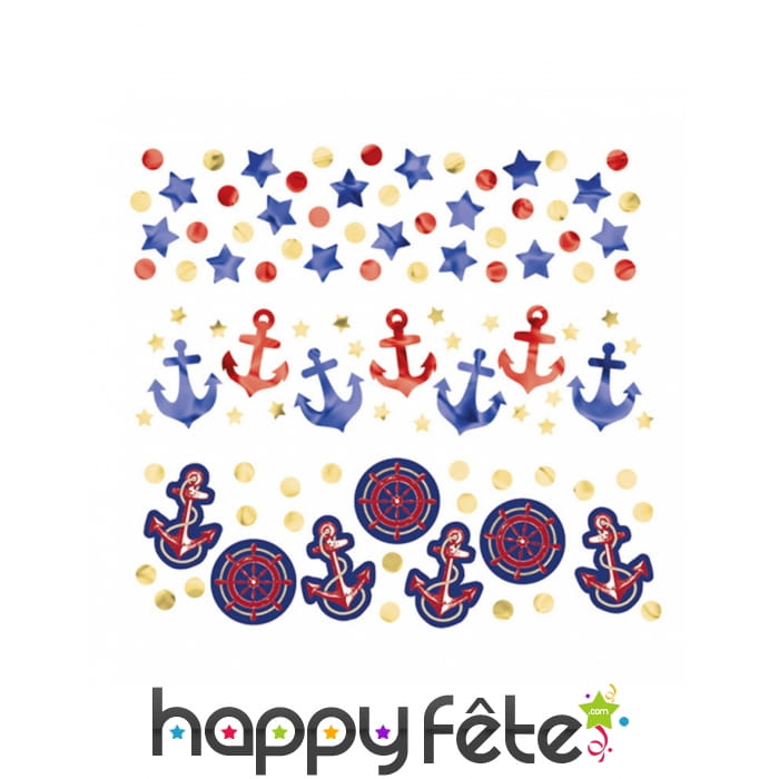 Confettis de table sur thème de la Marine