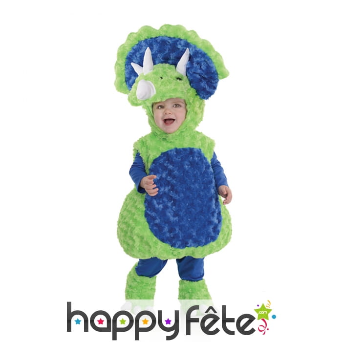 Costume de tricératops en peluche pour enfant