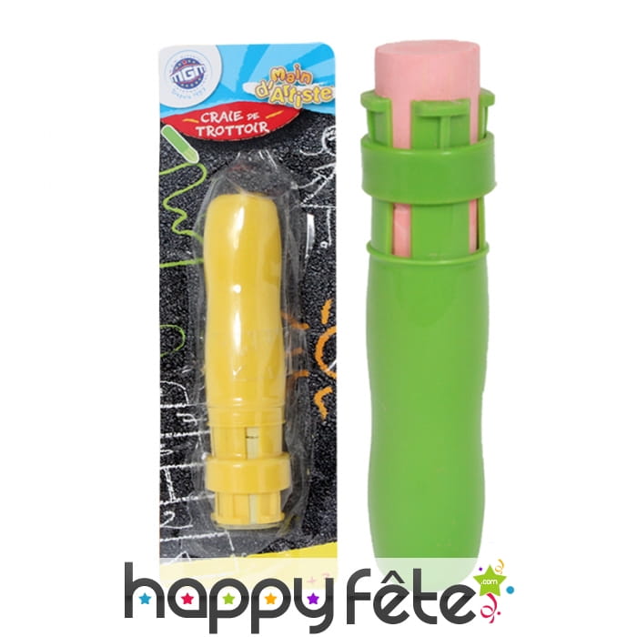 Craie de trottoir rouge ou jaune avec protection