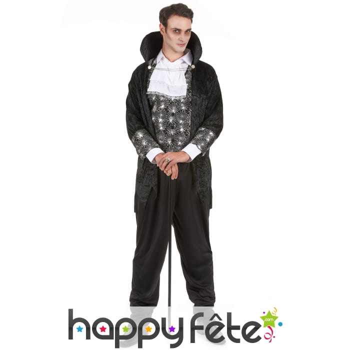 Costume de vampire imprimé araignée