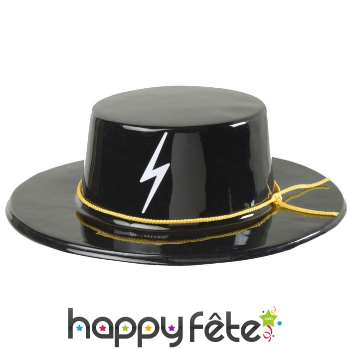 Chapeau de zorro vernis pour adulte
