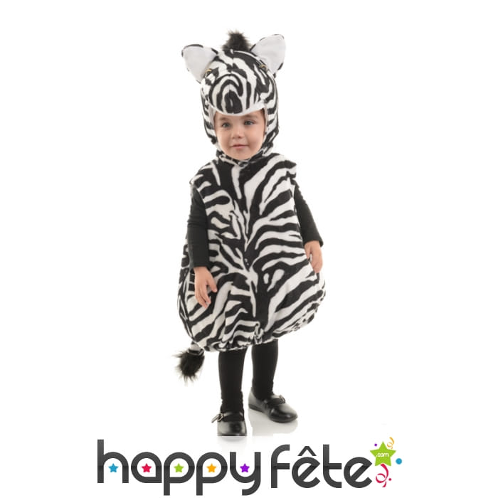 Costume de zèbre en peluche pour enfant